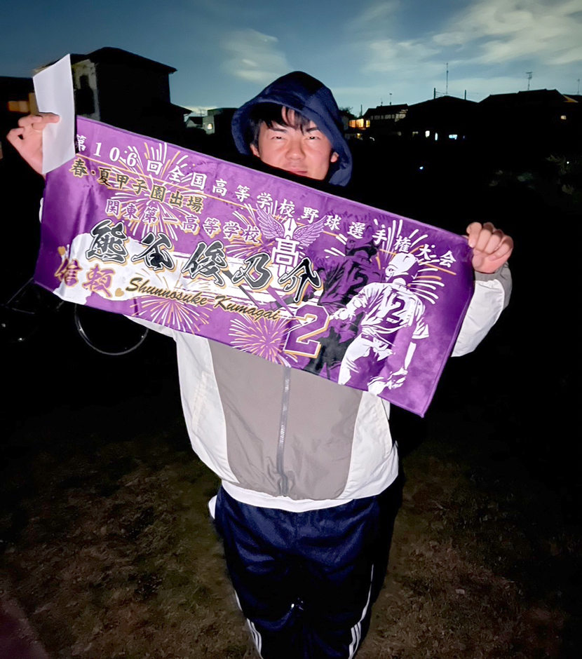 甲子園タオル 甲子園デザイン 紫 金