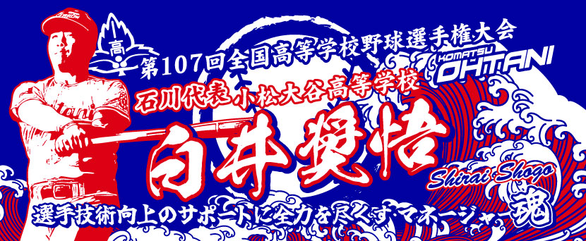 甲子園タオル 甲子園デザイン ネイビー　赤